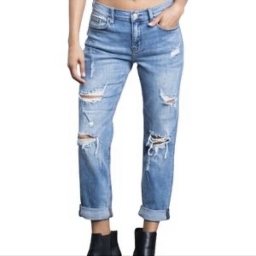 Eunina Juniors Size 15 Jeans‎ Cropped Jac Low Rise Distressed Boyfriend Cuffed